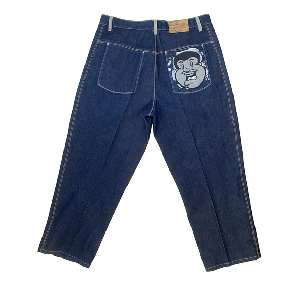 Vtg Platinum Fubu Y2K Fat Albert Baggy Denim Jeans 42 Skater Grunge Streetwear - Picture 1 of 15